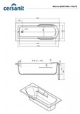 Ванна прямоугольная SANTANA 170