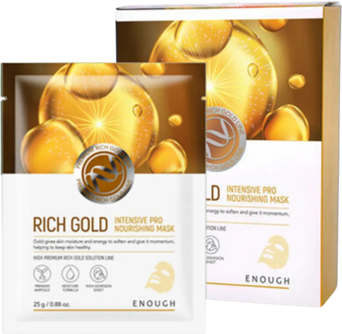 Enough RG Маска на тканевой основе питательная с золотом Rich Gold Intensive Pro Nourishing mask