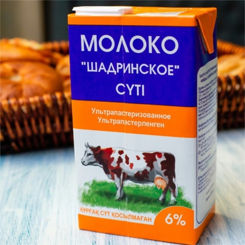 Молоко ШАДРИНСКОЕ 6% 1 л т/п Юнимилк РОССИЯ