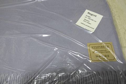 Плед шерстяной 130x190 Steinbeck Regent - 161 Silver