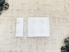 Застежка с крючками для бюстгальтера, р. 3,7*4,3 см, белый