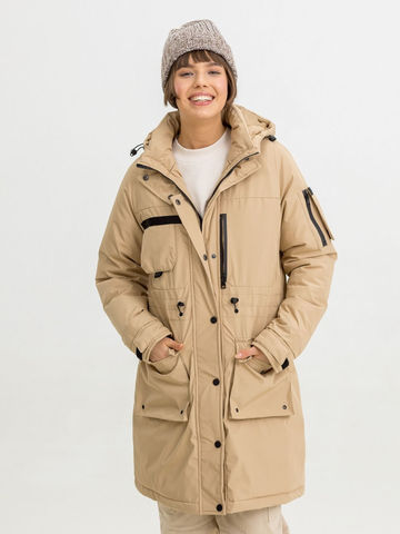 Бежевая парка для девочки JAN STEEN