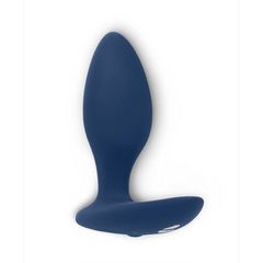 Синяя анальная пробка для ношения Ditto с вибрацией и пультом ДУ - 8,8 см. - 