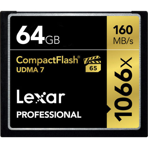 Карта памяти Lexar Compact Flash 64GB 1066X UDMA7 160Mb/s CF VPG-65