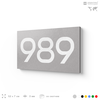 Номер на дверь 989, табличка на дверь для офиса, квартиры, кабинета, аудитории, склада, серая 120х70 мм, Айдентика Технолоджи