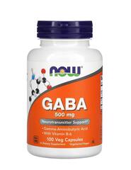 Now Foods ГАМК с витамином B6, 500 мг, 100 вегетарианских капсул