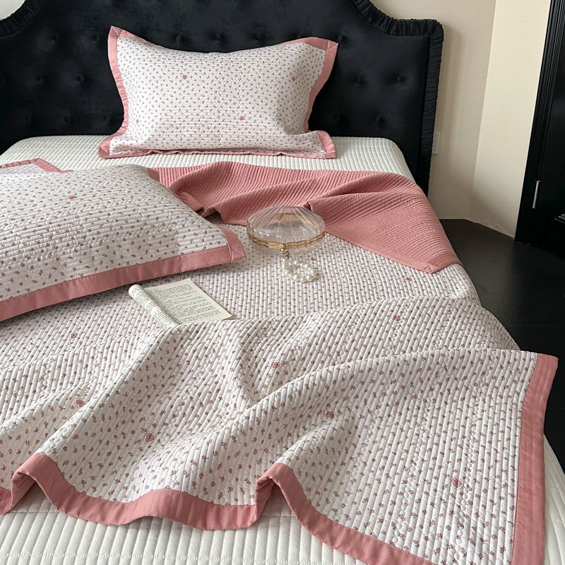 Покрывало детское 175х210 Тенсель с наволочкой Пудра мелкий цветочек