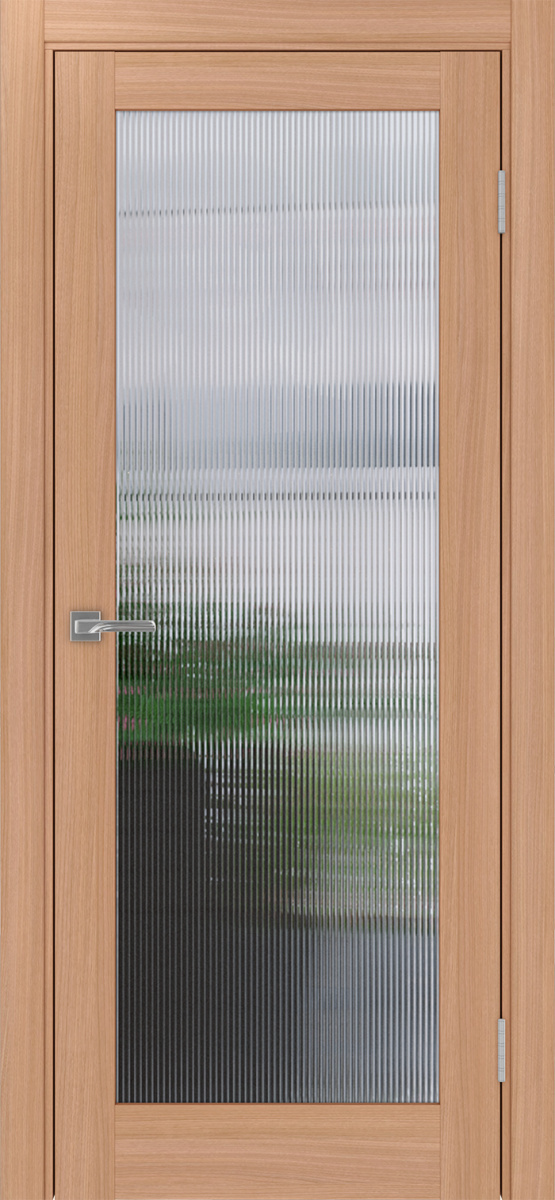 Дверь межкомнатная Оптима Порте Турин 501.2, цвет темный ясень, экошпон, стекло мору