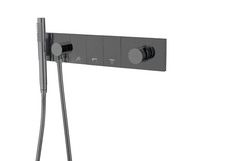 Boheme 132-SYS-SGM Смеситель ZODIAC с ручным душем SHINE GUN METAL фото