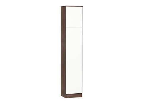 Шкаф одностворчатый бельевой Холл ШК-121 Silky White Ясень шимо темный