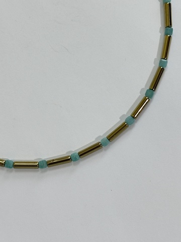 Амазонит (колье из натуральных камней)