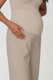 Брюки для беременных 16162 гусиная лапка бежевая