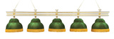 Лампа Моцарт 5пл. ясень (Blanco plumon,бархат зеленый,бахрома желтая,фурнитура золото) фото №4