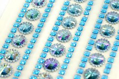 
          Наклейки-стразы Alingar, акриловые, "Голубые узоры", голографик, пакет с европодвесом