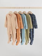 Комбинезон / Cлип для малышей Next F35-910, 5 шт., Бежевый, Хаки, Темно-синий