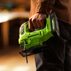 Лобзик Greenworks GD24JS90K2 24V (90 мм) аккумуляторный, с АКБ 2 А/ч и ЗУ