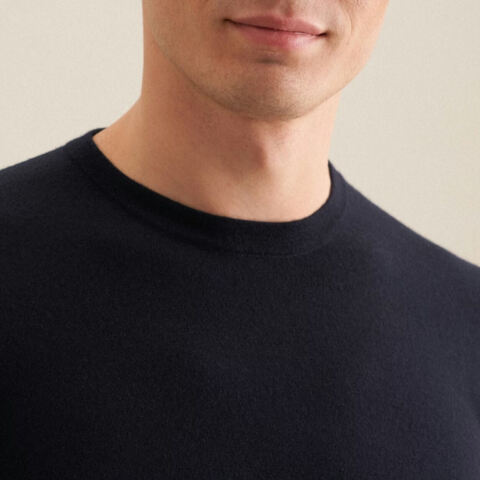 Пуловер мужской Seidensticker 01.251600-19 синий из шерсти Мерино