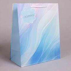 Пакет подарочный M вертикальный, Акварель, МИКС, 26*32*13 см (Д*В*Ш), 1 шт.