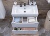 Aquanet 332512 Тумба с раковиной Практика 50 2 ящ. цв.белый матовый (332512)