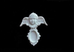 Силиконовый молд № 2049 рамка с ангелом под маленькую камею