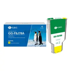 Картридж G&G 727 GG-F9J78A для HP DJ T920, T1500, T2500, T930, T1530, T2530, желтый (300мл)