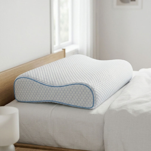 Подушка ортопедическая с двумя валиками SLÖJAN, 60х40х10/12, пенополиуретан с эффектом памяти