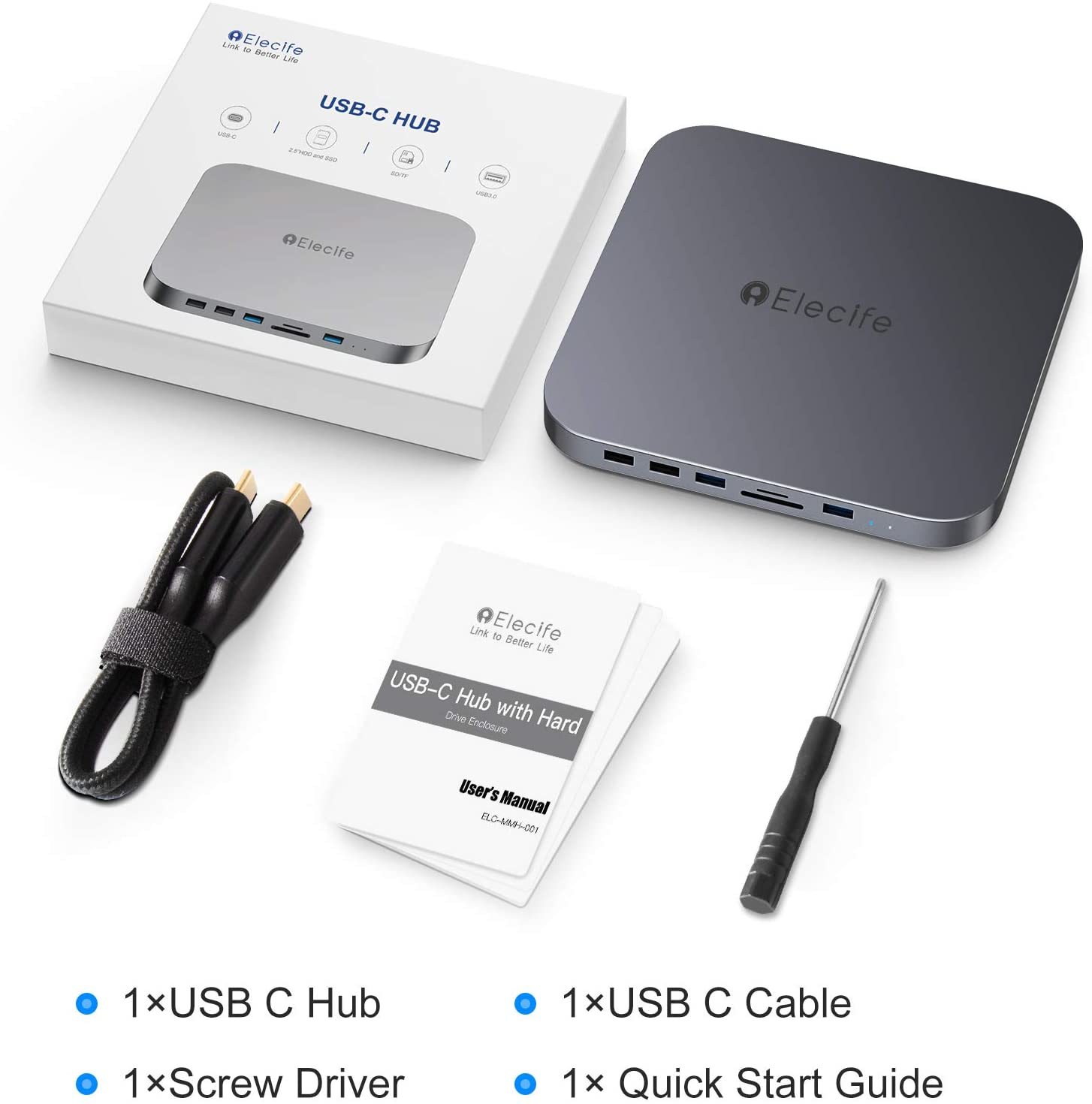 Elecife Mac Mini Stand USB C SSD