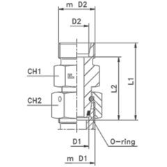 Соединение PNF DS38 М52х2 (корпус) не редукционное CAST