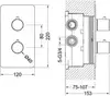 Aquatek AQ1393CR термостатический смеситель для ванны 3 режима (внешняя и скрытая часть)