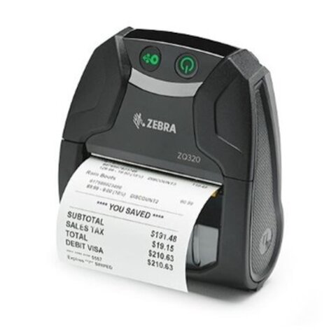 Zebra DT Printer ZQ320; Bluetooth, No Label Sensor, Outdoor Use, English, Group E
