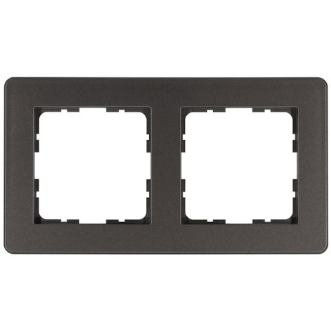 Рамка на 2 поста. Цвет Мокко. Jasmart. G-Flex. G1102Z