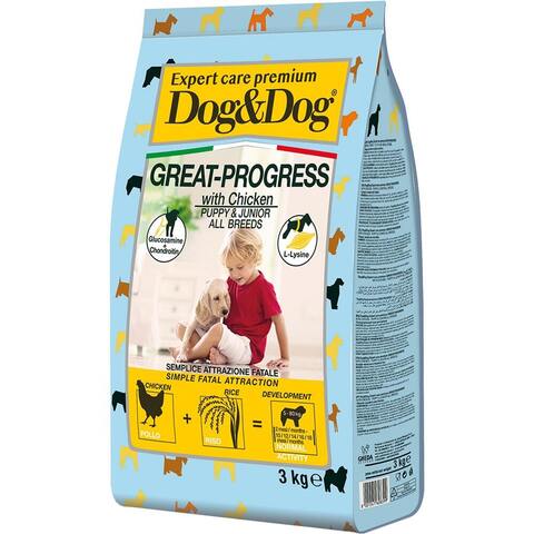 Dog&Dog Expert Premium Great-Progress сухой корм для щенков (курица) 3кг