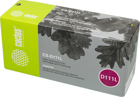 Картридж лазерный Cactus CS-D111L MLT-D111L черный (1800стр.) для Samsung Xpress M2022, M2020, M2021, M2020W, M2070, M2070FW, M2071 /M2071FH, M2021W, M2022W, M2070F, M2070W, M2071F