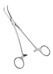 Диссектор сосудистый с кремальерой с изогнутыми ручками детский 170 мм