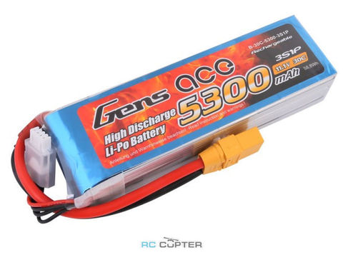 АКБ Gens ace 5300mAh 14.8V 30C 4S1P Lipo Battery Pack