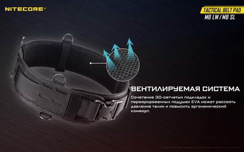 Пояс Nitecore MB LW черный нейлон д.1100мм ш.95мм