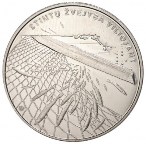 1,5 евро Литва - Ловля корюшки. 2019 год
