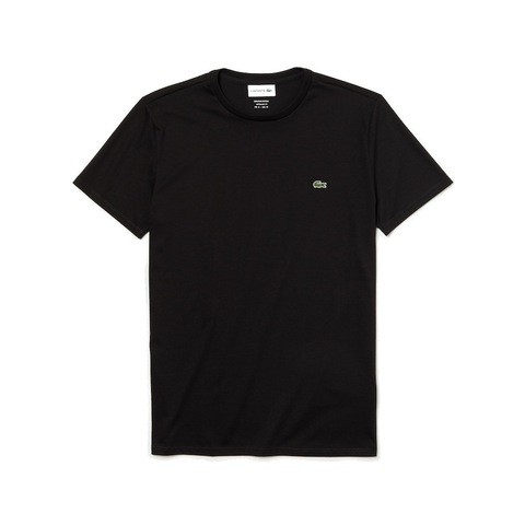 Теннисная футболка Lacoste Men's Crew Neck Pima Cotton Jersey T-shirt - black