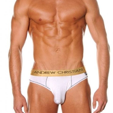 Мужские трусы джоки белые Andrew Christian Infiniti Jock White AC28