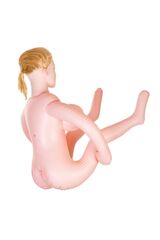Надувная секс-кукла с реалистичной головой и поднятыми ножками - 