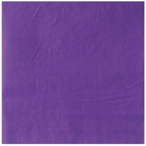 Салфетки однотонные, Фиолетовый, 33 см, 12 шт.