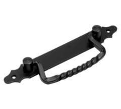 Ручка-скоба откидная 215 черная простая (Т-Д)