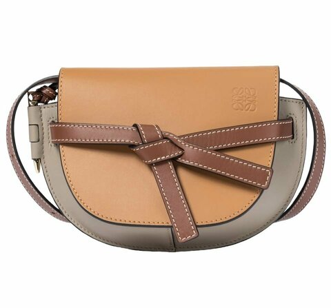 Женская кожаная сумка Loewe Gate коричневый