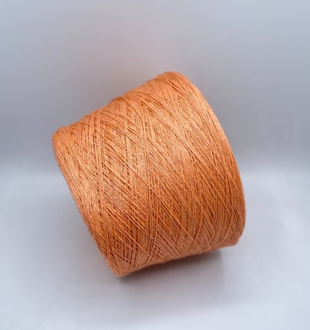 Бобинная пряжа (пр.Япония),art-Sense 3/15 500м/100гр. 100%Шелк, цвет-Абрикос арт.32483