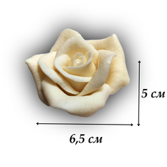 Шоколадный цветок Роза большая белая