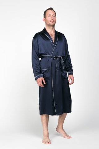 Мужской  халат из натурального шелка Luxe Dream