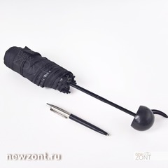 Карманный зонтик капсула mini pocket umbrella black