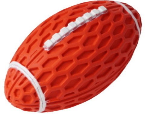HOMEPET SILVER SERIES игрушка для собак мяч регби с пищалкой красный каучук 14,5 см х 8,2 см х 7,9см
