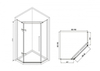 Abber AG05090B Душевой уголок, 90x90x195, цвет: чёрный