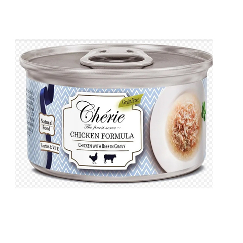 Pettric Cherie CHICKEN FORMULA влажный корм курица с говядиной в соусе, для кошек,165 г.